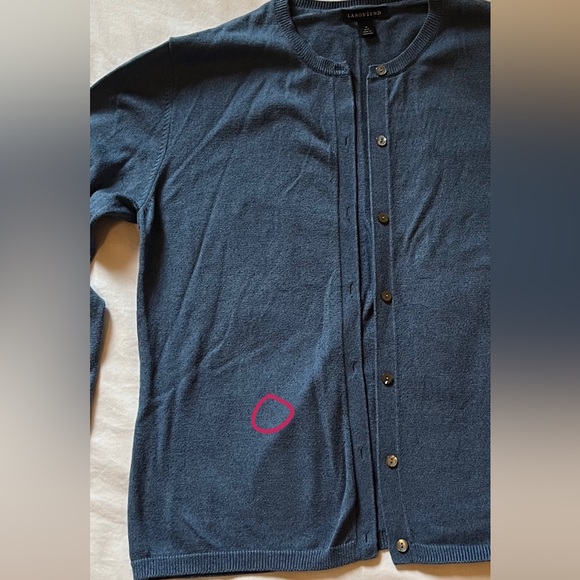 Land's End Button down Ladies Cardigan Sweater Size Medium (10-12) - Picture 16 of 16